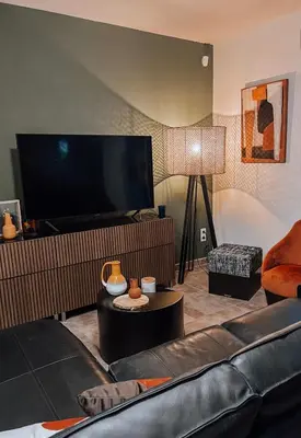 Télévision ou salle de divertissement dans l'établissement CASA GIABICONI - Villa 6pers. piscine & spa
