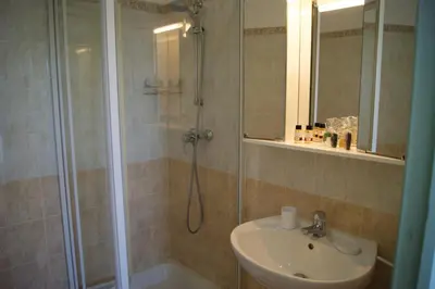 Salle de bains dans l'établissement Maison individuelle avec vue sur mer - Les Lauriers