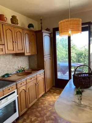 Cuisine ou kitchenette dans l'établissement Seaview Garden Villa