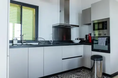 Cuisine ou kitchenette dans l'établissement VILLA ELBA