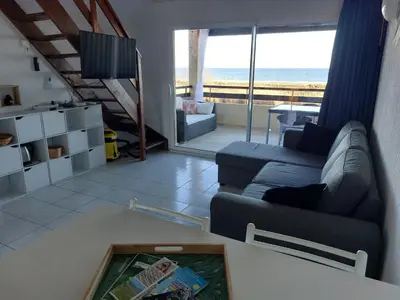 Coin salon dans l'établissement Vista Mare Ghisonaccia
