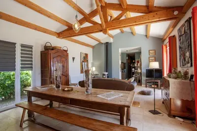 Coin salon dans l'établissement Villa Merusellu