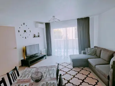 Coin salon dans l'établissement Appartement deux pièces à Calvi
