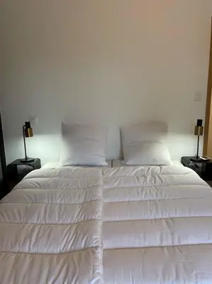 Un ou plusieurs lits dans un hébergement de l'établissement Villa bellevue, neuve, 6 pax, pisc. chauffée