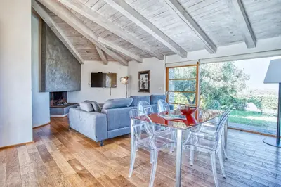 Coin salon dans l'établissement Villa Stella
