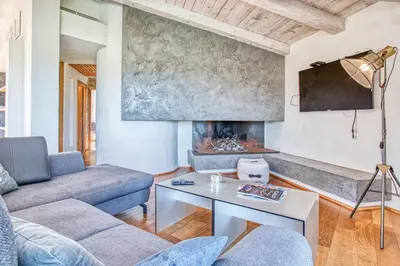 Coin salon dans l'établissement Villa Stella