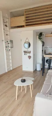 Cuisine ou kitchenette dans l'établissement Casa Mar, studio 4P, vue mer, Sant'Ambroggio, Lumio