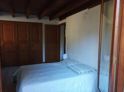 Un ou plusieurs lits dans un hébergement de l'établissement Appartement avec vue sur la montagne