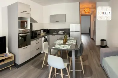 Cuisine ou kitchenette dans l'établissement Chez Françoise