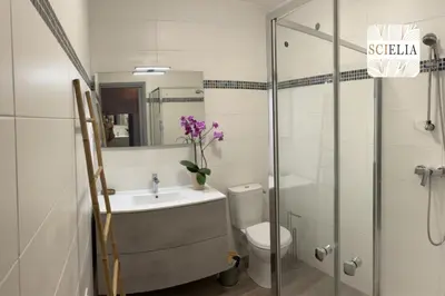 Salle de bains dans l'établissement Chez Françoise