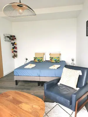 Un ou plusieurs lits dans un hébergement de l'établissement Casa Lunga à Erbalunga- A deux pas de la plage