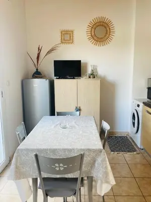 Cuisine ou kitchenette dans l'établissement Bel appartement dans résidence avec piscine