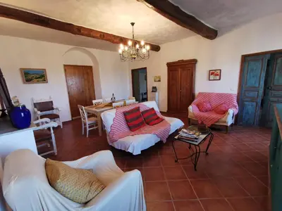 Coin salon dans l'établissement Appartement Palazzo Patrimonio