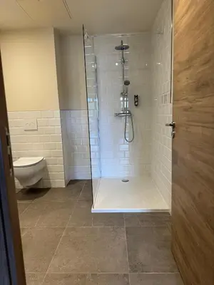Salle de bains dans l'établissement Résidence CATALINA