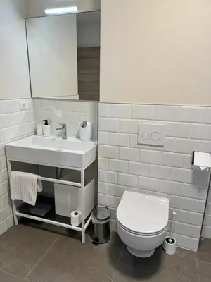 Salle de bains dans l'établissement Résidence CATALINA