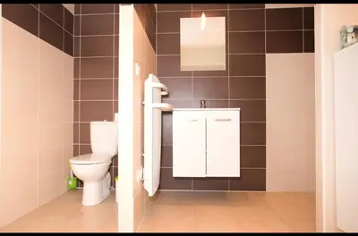 Salle de bains dans l'établissement Chez telou