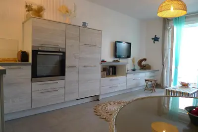 Cuisine ou kitchenette dans l'établissement Nidu Accogliente in Balagna