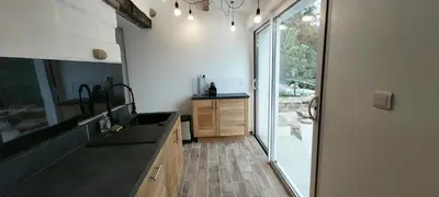 Cuisine ou kitchenette dans l'établissement Villa A Volta