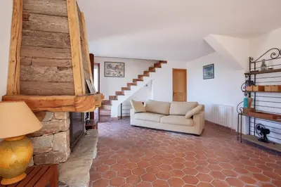 Coin salon dans l'établissement Casa Poggio