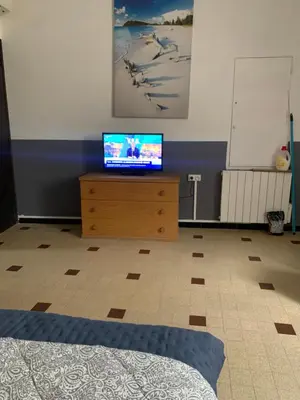 Télévision ou salle de divertissement dans l'établissement Les Mouettes