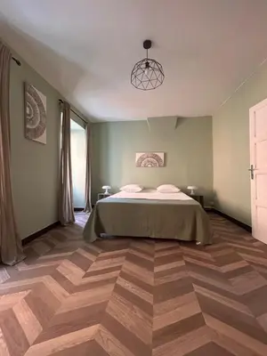 Un ou plusieurs lits dans un hébergement de l'établissement Plage à 3 minutes à Pied, Grand Appart Familial, 3 Chambres ,Top emplacement !