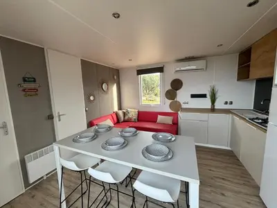 Cuisine ou kitchenette dans l'établissement CAMPING MONTE ORTU