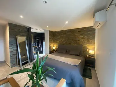 Un ou plusieurs lits dans un hébergement de l'établissement Maison de caractère, Zilia, au pied du Montegrossu