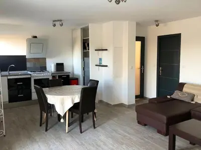 Cuisine ou kitchenette dans l'établissement U Primu Appartement spacieux au calme Aléria