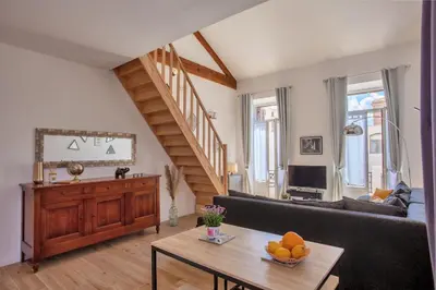 Coin salon dans l'établissement Villa Sandrine