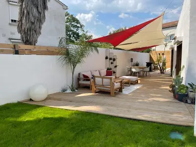 Jardin de l'établissement Mini Villa Indépendante à 350m de la mer (LAX)