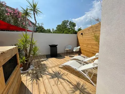 Plan de l'établissement Mini Villa Indépendante à 350m de la mer (LAX)
